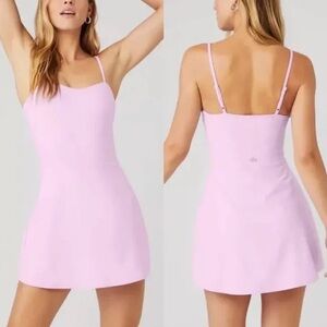 Alo Yoga Alosoft Courtside Tennis Dress Sugarplum Pink
